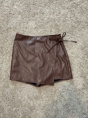 Faux Leather skort
